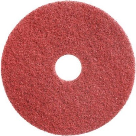 AMERICO Diamond Polishing 17in Scrubbing Pad, 400 Grit Red, 2 Per Case 435217